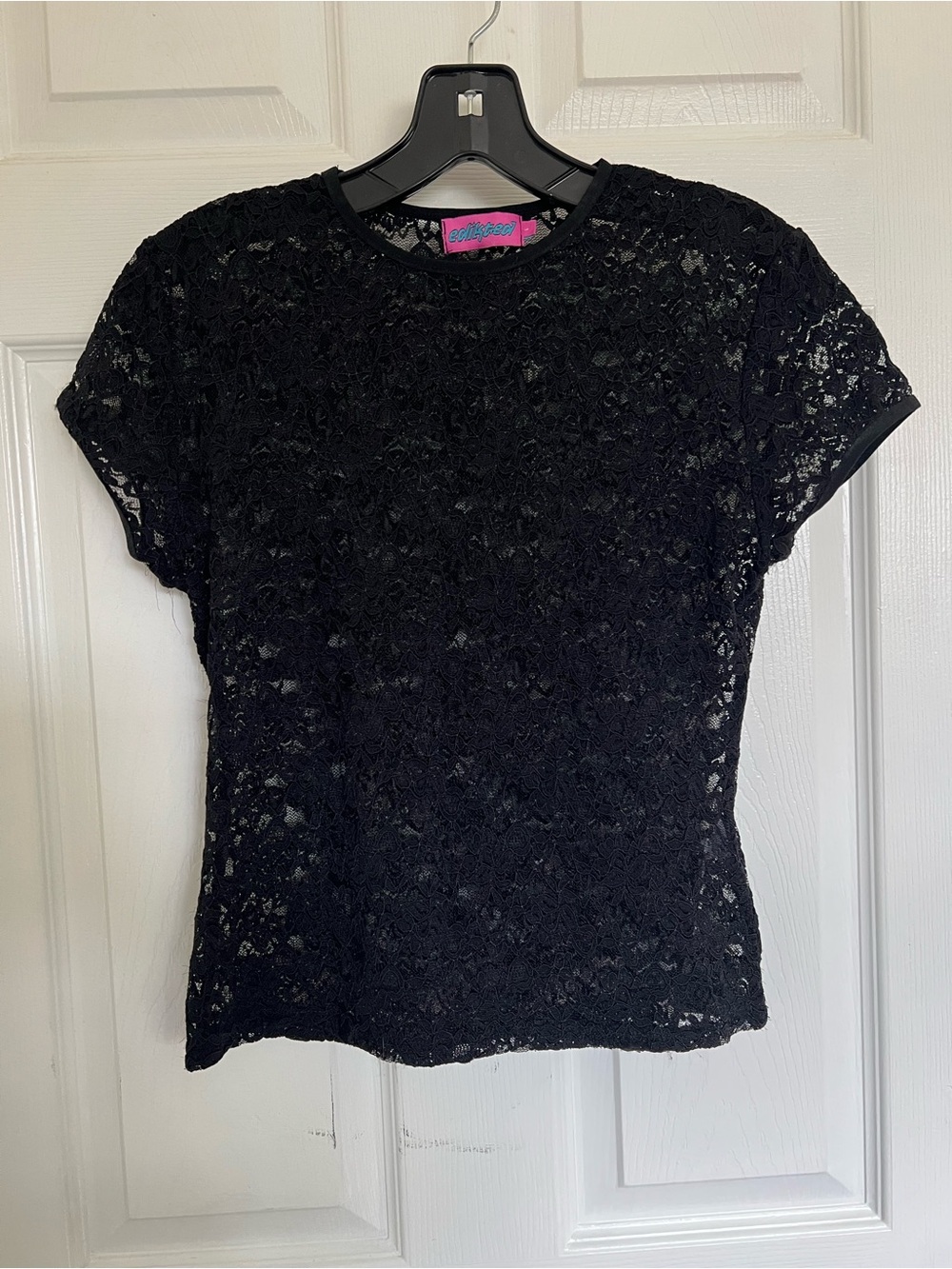 Edikted Kaori Sheer Lace Top Size Large - Picture 2 of 4